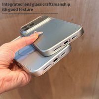 Coque de téléphone avec logo personnalisé Convertir pour Apple 17 Pro Max Coque de téléphone magnétique en verre mat pour iPhone 16 15 14 13 Pro 17 Air