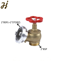 Offre Spéciale BSP Filetage d'entrée de 2 pouces de vanne de bouche d'incendie avec sortie d'accouplement en aluminium Storz 2 ".
