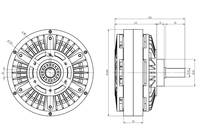 Rem Magnetik ZXTEC ZXF-D 10KG 2.4A DC24V 1200RPM untuk Mesin Pemotong Poros Tunggal