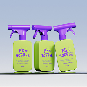 Botella de Spray Plana de Plástico de 350ml 500ml Personalizada para Habitaciones, Botella de Spray Fina de 500ml para Jabón Líquido - Product Image 1