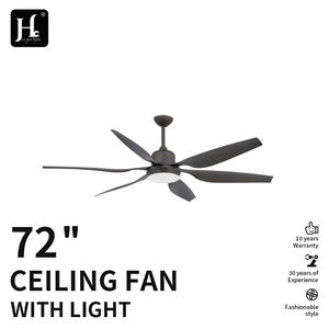 Ventilateur de plafond nordique noir à 6 pales avec lumière pour salle à manger, salon, chambre à coucher, ventilateurs de plafond à 6 pales noirs avec lumières et télécommande - Product Image 3