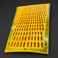 Panneau d'écran en polyuréthane avec plaque d'acier intégrée pour pièces de machines minières, forme et dimensions de trous personnalisées