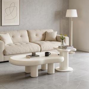 White Cloud <b>Shaped</b> Coffee <b>Table</b> Set Nordic Irregular Aesthetic Living Room Center - Product Image 3