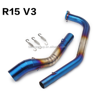 Pot d'échappement de moto, tuyau de liaison avant central, échappement à glissière pour <span class=keywords><strong>YZF</strong></span> R125 R <span class=keywords><strong>125</strong></span> R15 V3 - Product Image 2
