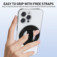 Support de téléphone magnétique double face flexible et portable multifonction avec anneau de maintien et support de bureau rotatif à 360° compatible avec tous les téléphones
