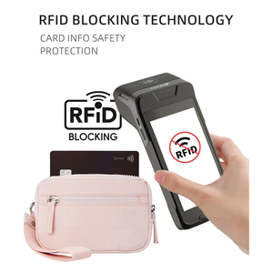 ארנק צמיד מיני לנסיעות, ניילון מרופד, ארנק RFID עם שרשרת ורוכסן, ארנק כרטיסים מפואר ורך, תיק קלאץ' לנשים - Product Image 4