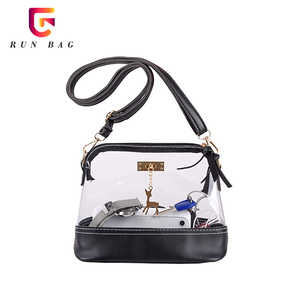 2020 Free Sample Lightweight PVC Plastic Purse Shoulder Sling Messenger Clear Crossbody Bag