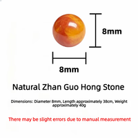 Perles rondes en agate rouge naturelle des États belligérants 6mm/8mm/10mm/12mm pour la fabrication de bijoux DIY, pierre naturelle en gros