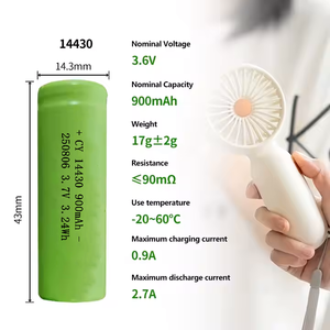 แบตเตอรี่ลิเธียมไอออน 14430 ความจุ 900mAh 3.6-3.7V ได้รับการรับรองมาตรฐาน CE - Product Image 3