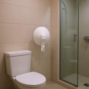 <b>Suction</b> Cup <b>Hook</b> White Wall Mount For <b>Bathroom</b> Toilet Storage - Product Image 3