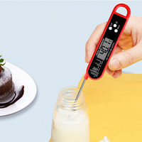 Termometer Digital Lipat Tahan Air Berkualitas Tinggi dengan Layar LCD Berlampu Plastik untuk Penggunaan Dapur, Oven, dan BBQ