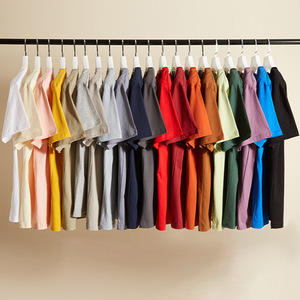T-shirt personnalisé vintage pour jeunes, coupe ample, en coton épais, avec logo imprimé, manches courtes, vêtements de travail, vente en gros - Product Image 2