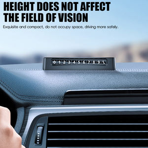 Plat nomor parkir mobil sementara nomor dapat diatur plat nomor bergerak perlengkapan Interior mobil hadiah plat nomor parkir mobil - Product Image 6