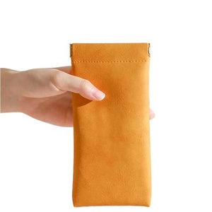 Sang trọng PU da mềm Kính Pouch hồng trắng đen biểu tượng tùy chỉnh trường hợp bóp Top kính trường hợp túi cứng - Product Image 5