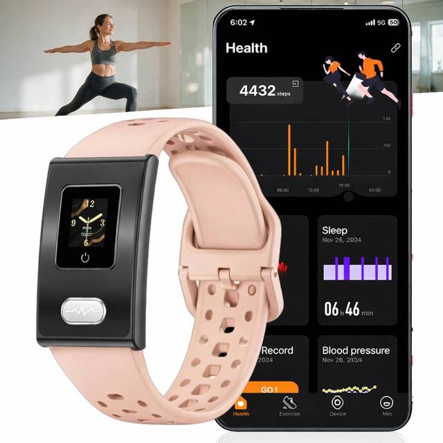 Factory Price ETQ14 Mini Screen Health Band ECG Heart Rate SpO2 BP Temperature Sleep Tracking 188 Sports BT5.3 TFT Display IP67