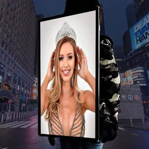 Hoogwaardig 27 inch rechthoekig LCD rugzak reclamebord - draagbare videospeler display voor onderwijs & commerciële promotie - Product Image 3