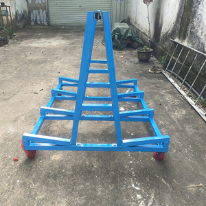 Heavy Duty Foldable Four-Wheel Cargo <b>Cart</b> 120x75cm Cold <b>Rolled</b> Steel Deck 1500kg Capacity 8" Shock Absorbent Removable Side - Product Image 5