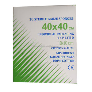 滅菌10 cm x 10 cmコットン医療用ガーゼ圧縮4x4サイズ - Product Image 1