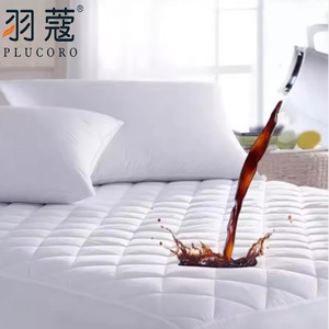 Waterproof <strong>Mattress</strong> <strong>Protector</strong> <strong>Rubber</strong> Band White Grade 120GSM Hypoallergenic Polyester Plain Mahjong Mat Anti-Bacteria - Product Image 5