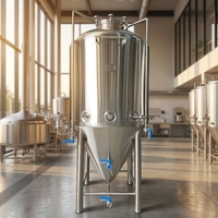 Fermenteur conique isobare de 1000 L - Cuve de fermentation en acier inoxydable à double enveloppe pour brasserie artisanale