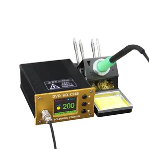 OLED Digital Display Adjustable Temperature Soldering Station 2S Melting Tin for Mobile Phone Repair Welding with C245 Tips