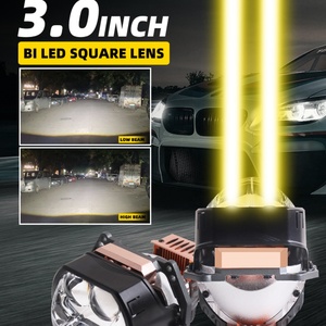 LK12MAX 3 pouces 6000K 76W Bi-LED, lentilles de projecteur auxiliaires doubles à faisceau élevé, pour la mise à niveau des phares de voiture (feux de route et de croisement) et des phares de moto - Product Image 4
