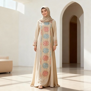 Abaya Elegante con Flecos de Tul Bordados a Mano de Primera Calidad, Estilo Nuevo y Personalizado para Mujeres Musulmanas, para Fiestas y Ocasiones Especiales - Product Image 3