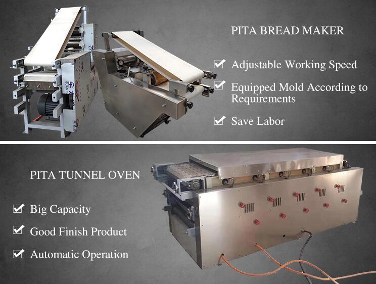 Full Automatic Pita Bread Making Machine 1000 - 3000pcs/Hour