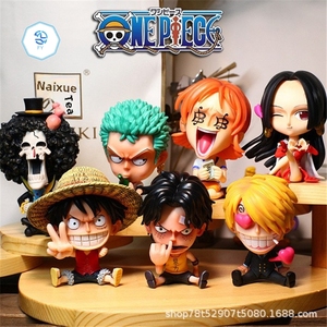 Q Version l'une des Figurines de Luffy Boa Hancock à grosses têtes en plastique Anime Figure Jouets Car Mount Case Décoration Promotion - Product Image 2