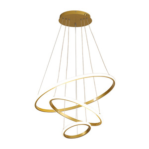 Per la casa decorativo moderno soggiorno Hotel <span class=keywords><strong>cerchio</strong></span> pendente Design 3 anello acrilico <span class=keywords><strong>lampadario</strong></span> a Led di lusso - Product Image 5