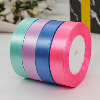 Fabricant Vente en gros Ruban en polyester satiné de 2cm pour boîte à bonbons Emballage de cadeaux de mariage pour Noël Halloween Pâques