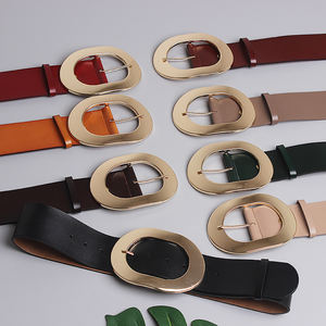 <span class=keywords><strong>Ceinture</strong></span> en cuir véritable à <span class=keywords><strong>boucle</strong></span> large et ovale pour femmes et dames, vente en gros - Product Image 2