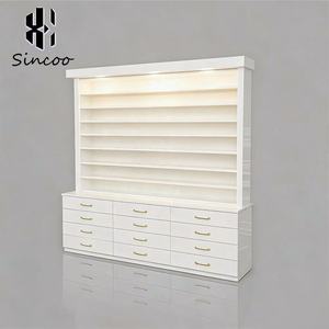 Meuble de présentation moderne en bois pour poudres de vernis à ongles et gel, avec couleur personnalisable, ensemble de mobilier de salon, direct usine - Product Image 1