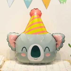 Decorazioni per Feste di Compleanno Palloncini in Alluminio a Forma di Animali Cartoni Animati Ornamenti Carini per Bambini di Un Anno Allestimento Parete di Sfondo - Product Image 6