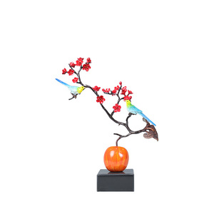 Adorno floral de cobre con diseño de doble felicidad para sala de estar, regalo de inauguración de casa, de Copper Art Workshop - Product Image 4