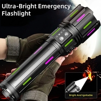 Lampe torche laser ultra-lumineuse en alliage d'aluminium avec zoom, sangle d'épaule, indice de protection IP55, portée de faisceau de plus de 1000 m, portable pour le camping en extérieur