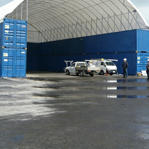Offre Spéciale – Abri de Hangar Moderne 40 pieds x 40 pieds, Structure en Acier avec Toit en PVC, Abri pour Conteneur Maritime <span class=keywords><strong>à</strong></span> Poutre Unique - Product Image 2