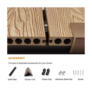 Wpc Flooring Outdoor Outdoor Composite Floor with Natural Wood Grain Surface Hardwood Teak Floor - Product Image 6