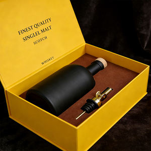 ขวดแก้วเปล่าพิมพ์โลโก้ตามสั่ง สำหรับกาแฟ น้ำมันมะกอก วิสกี้ วอดก้า บรั่นดี ขวดแก้วคุณภาพสูง พร้อมกล่องของขวัญแบบกำหนดเอง - Product Image 4