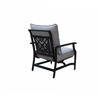 Ensemble de 5 pièces de mobilier de jardin moderne en aluminium pour foyer extérieur, résistant aux intempéries, comprenant canapé et table à manger, pour terrasse