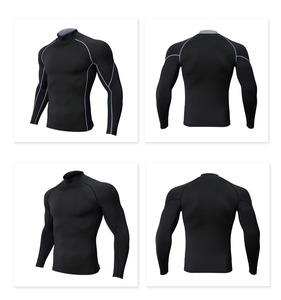 RUIQUWIN personalizado al por mayor ropa deportiva Rash Guard hombres transpirable gimnasio manga larga apretado ciclismo correr camiseta - Product Image 2