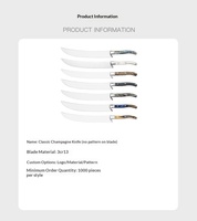Maßgefertigtes Premium Umweltfreundliches Beidseitiges Säbelmesser zum Öffnen und Schneiden von Flaschen, Geschenkset aus Acryl