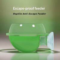 FifiGo Gamelle ronde anti-manger pour reptiles grimpants en ABS, pour grenouilles arborelles, avec ventouse suspendue pour l'eau