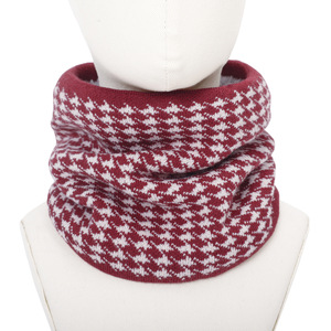 HZW-25098 Écharpe de cou chaude en tricot <span class=keywords><strong>jacquard</strong></span> rouge unisexe pour l'hiver - Product Image 4