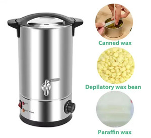 Pot à cire électrique en acier inoxydable noir avec contrôle de la température pour la cire de soja, la cire d'abeille et la fabrication de bougies - Product Image 6