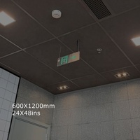 Dalles de plafond acoustiques noires réduisant la réflexion de la lumière, panneaux de plafond insonorisants pour home cinéma et bureau