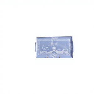 Wholesale American Round <b>Ceramic</b> Flower <b>Plate</b> Set for Back to School Dinnerware Gift - Product Image 2