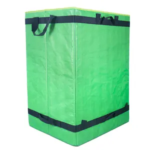 पीपी बुने पारदर्शी शीर्ष फोल्डेबल लॉजिस्टिक कूरियर पार्सल बैग डिलीवरी सॉर्टिंग स्टैकिंग बैग