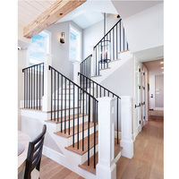 Escalier flottant Prima, moderne, en acier au carbone, poutre mono, marches en bois de hêtre/chêne, design d'escalier intérieur/escalier pour maisons