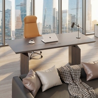 Bureau de maison de luxe léger à prix d'usine, bureau en bois massif résistant à l'humidité, bureau de bureau à haute capacité de charge, bureau réglable en hauteur